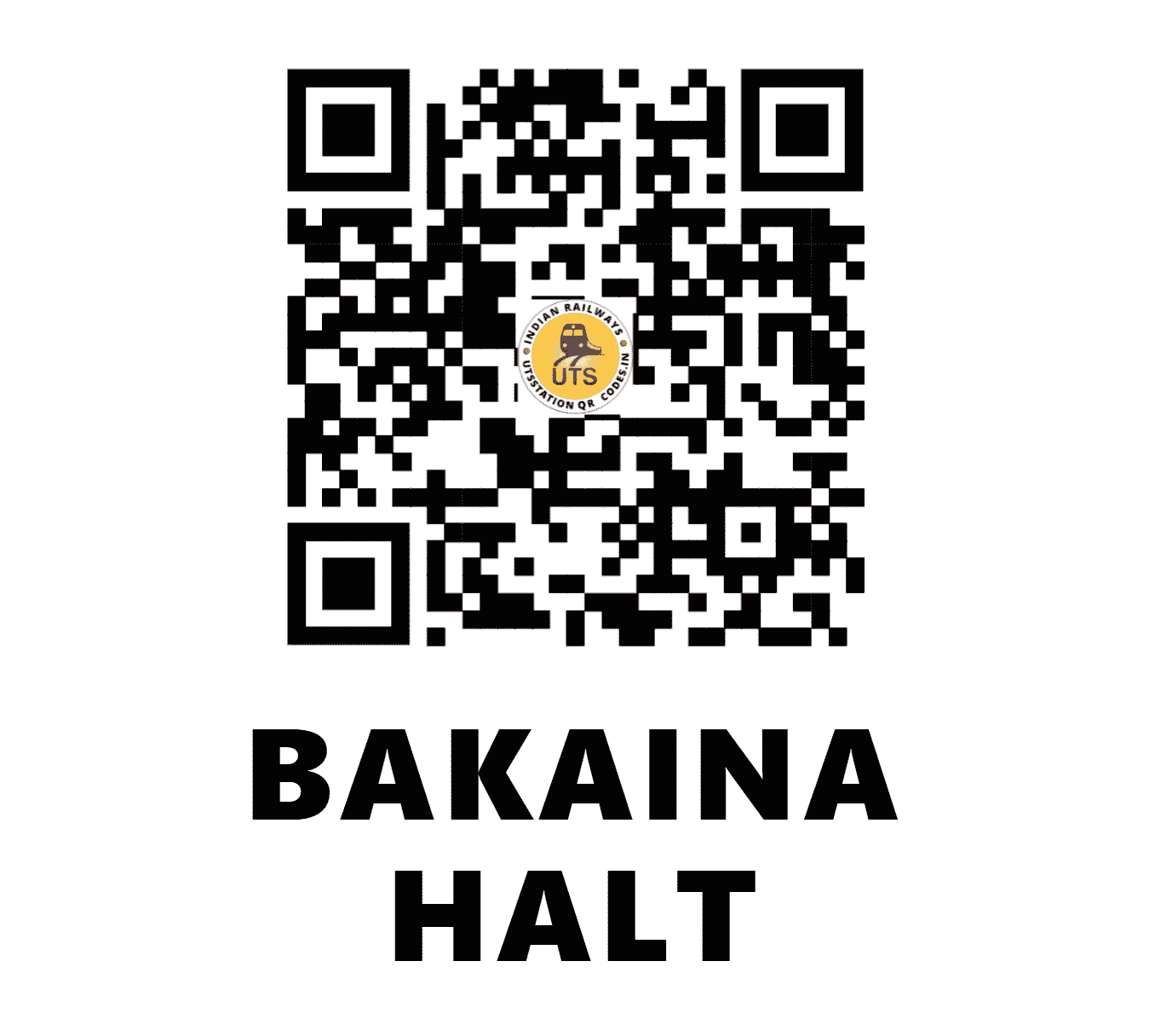 UTS QR Code for BAKAINA HALT - BKNA (NR - UTTAR PRADESH)